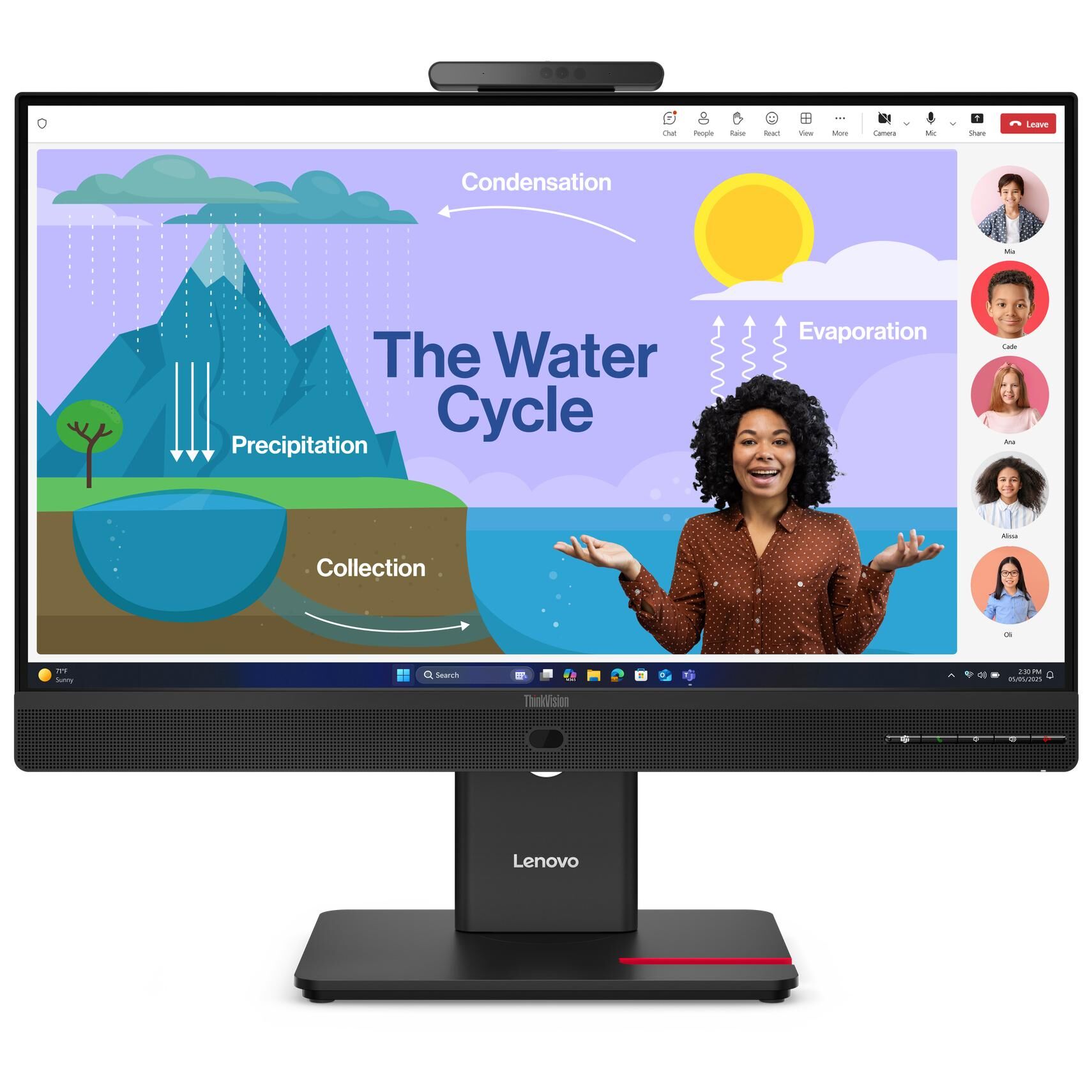 Lenovo ThinkVision T24D-4v - Écran LED - 1920 x 1080 Full HD (1080p) @ 120 Hz - IPS - 250 cd/m² - 1500:1 - 4 ms - HDMI, 2xDisplayPort, 2xUSB-C - haut-parleurs - noir eclipse