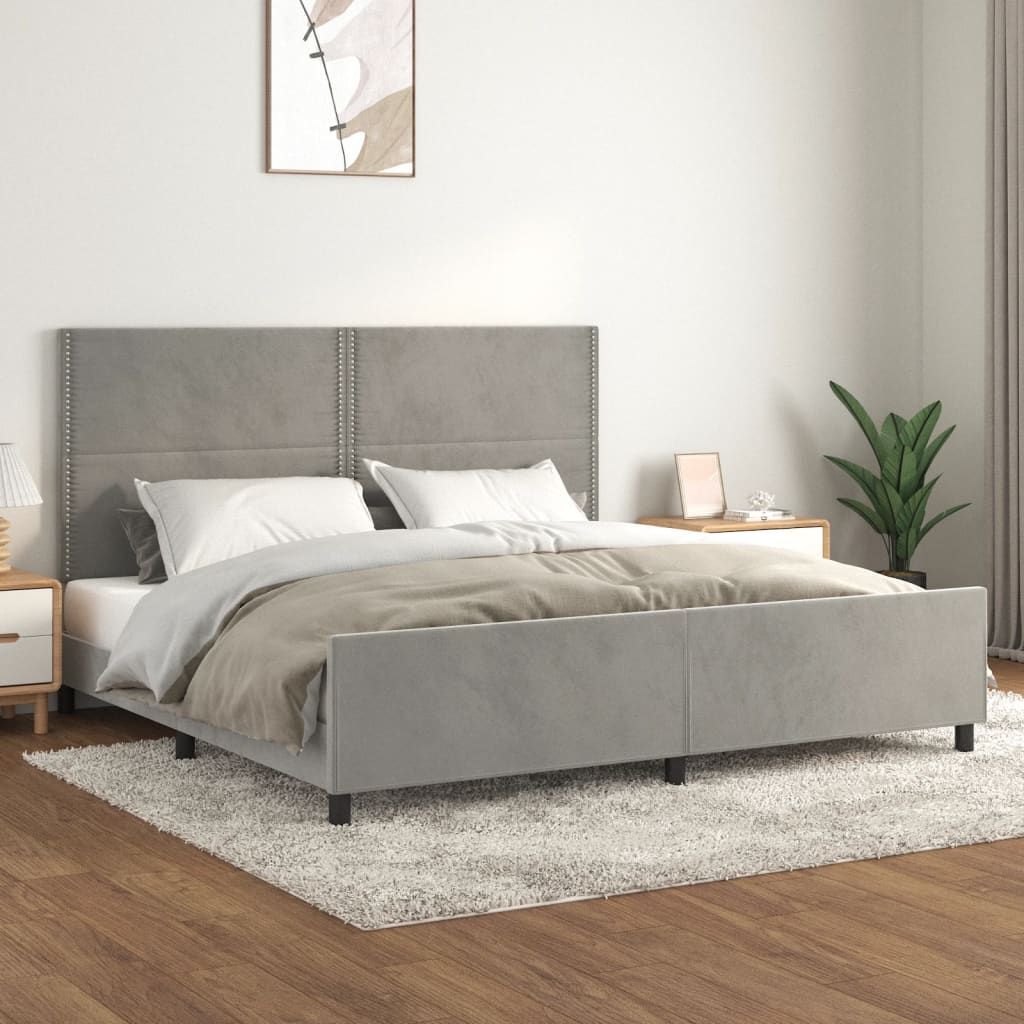 vidaXL Support de moniteur avec rangement gris béton bois d'ingénierie