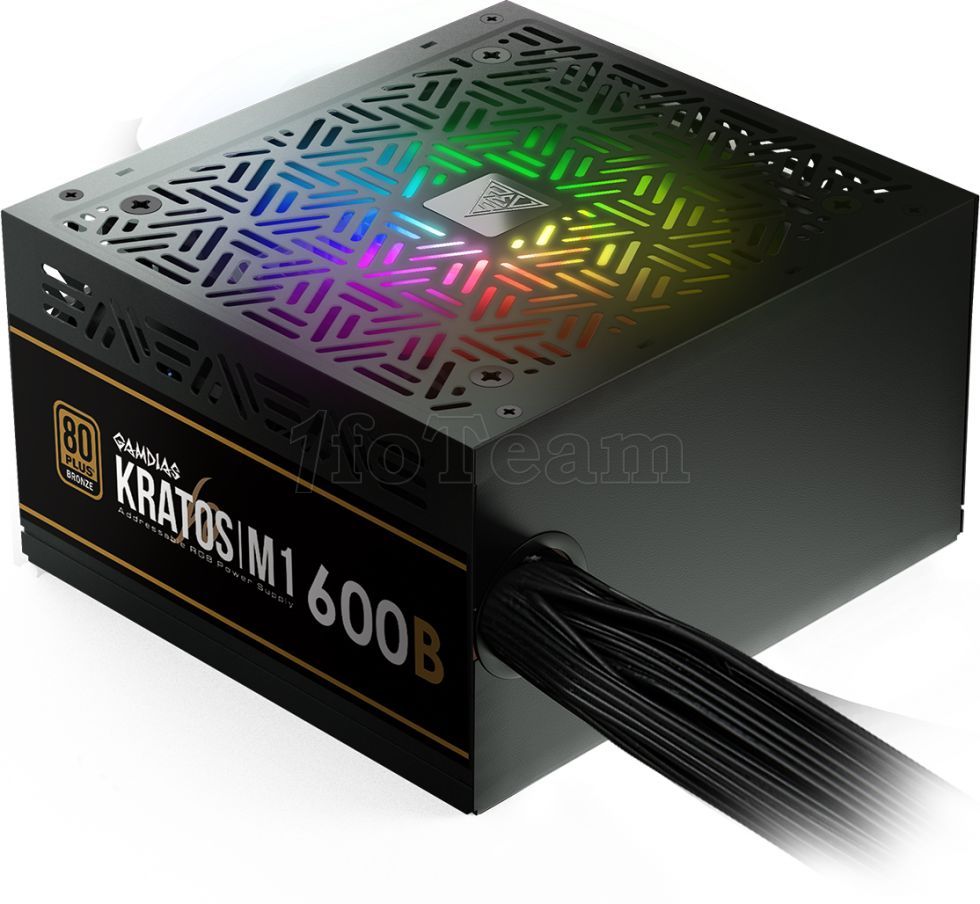 Alimentation Atx Gamdias Kratos M1-600b Rgb - 600w (noir) Bronze