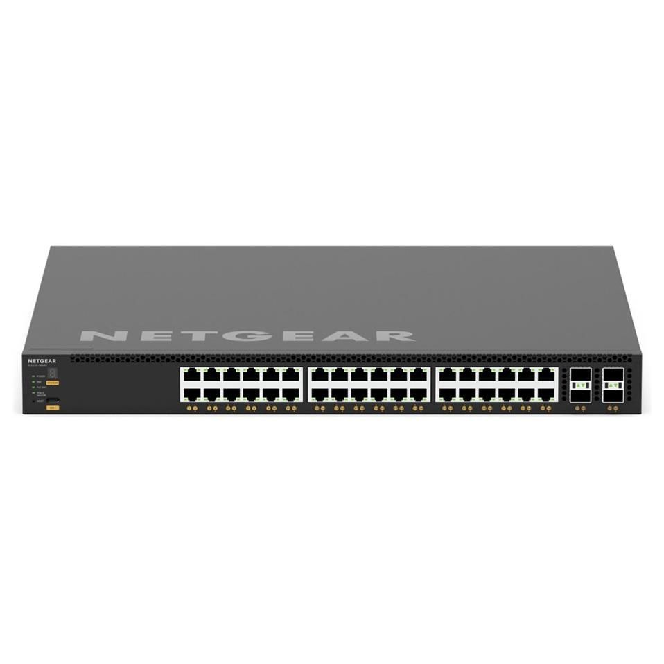 NETGEAR M4350-36X4V - Commutateur - C3 - Géré - 36 x 100/1000/2.5G/5G/10GBase-T (PoE++) + 4 x 1/10/25 Gigabit SFP28 - flux d'air de l'avant vers l'arrière - Montable sur rack - PoE++ (280 W)