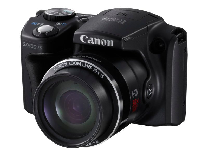 Canon PowerShot SX500 IS - Appareil photo numérique - compact - 16.0 MP - 720 p - 30x zoom optique - noir
