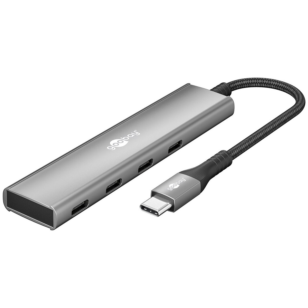 Goobay Slim 4-port USB Hub (USB-C vers 4 ports USB-C 3.2 5 Gbps)