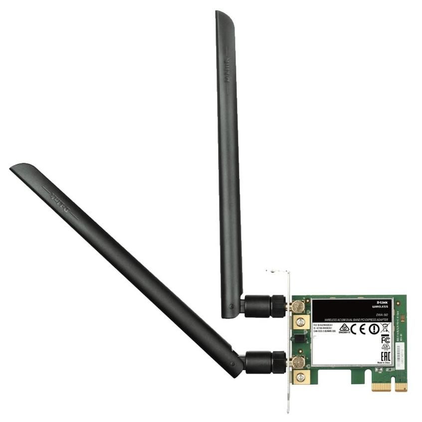 AC1200 sans fil D-Link DWA-582 - Adaptateur réseau - PCI Express x1 profil bas - Wi-Fi 5