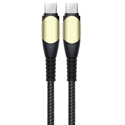 Câble USB-C vers USB-C de charge rapide 60W pour Samsung S23, S23+, S23 Ultra, etc. - Nylon renforcé noir 1M - E.F.Connection