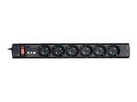 Eaton Protection Strip PS6TD - Protection contre les surtensions - CA 220-250 V - 2500 watt - connecteurs de sortie : 6 - noir