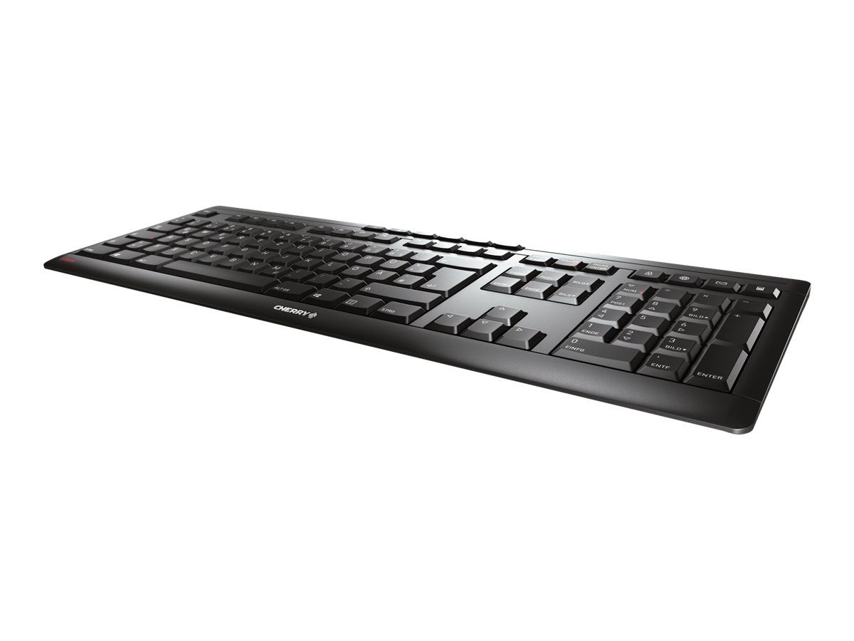 CHERRY STREAM CLAVIER SANS FIL - Clavier - sans fil - 2.4 GHz - QWERTY - R.-U. - commutateur : CHERRY SX - noir