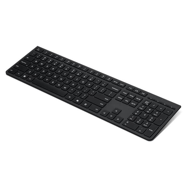 Lenovo Professional - Clavier - rechargeable - full size - sans fil - 2.4 GHz, Bluetooth - AZERTY - Français - gris - boîtier marron