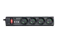 Eaton Protection Strip PS4D - Protection contre les surtensions - CA 220-250 V - 2500 watt - connecteurs de sortie : 4 - noir