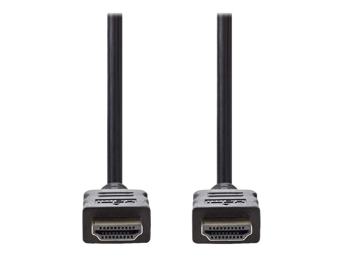 Nedis - Câble HDMI avec Ethernet - HDMI mâle pour HDMI mâle - 10 m - noir - rond, support 1080p