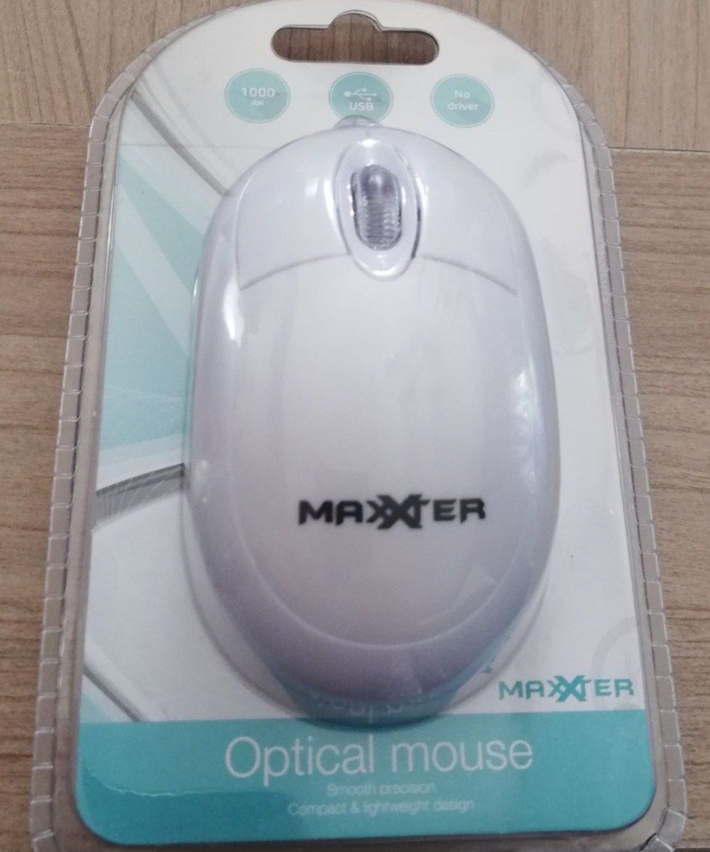 souris filaire MAXXTER blanche