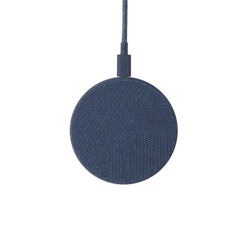 Chargeur sans fil Qi 10W USB-A Antidérapant avec Base en Aluminium Native Union Indigo