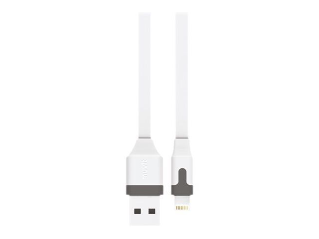 MUVIT - Câble Lightning - USB mâle pour Lightning mâle - 2 m - blanc - moulé