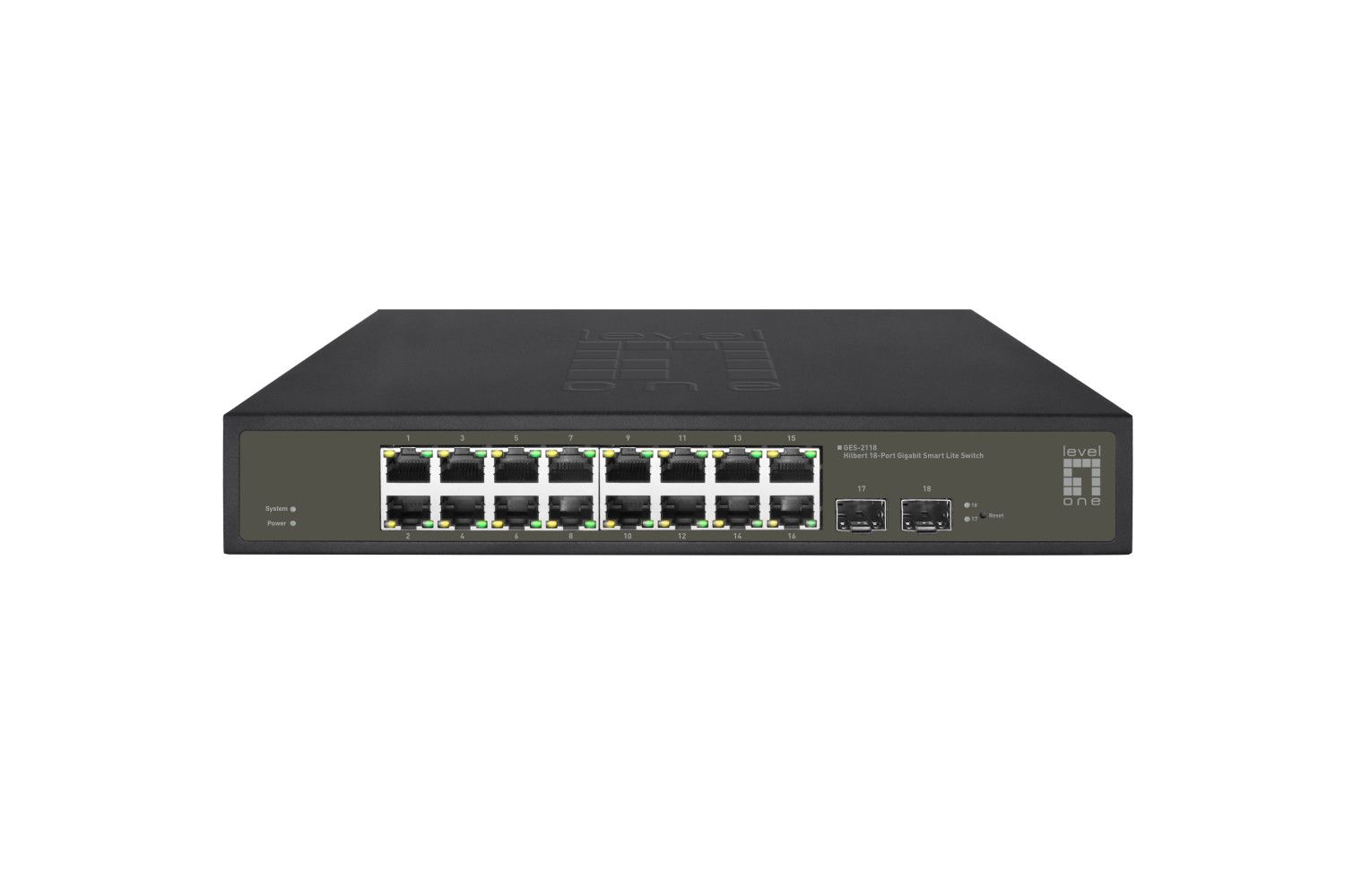 LevelOne GES-2118 commutateur réseau Géré L2 Gigabit Ethernet (10/100/1000) Noir