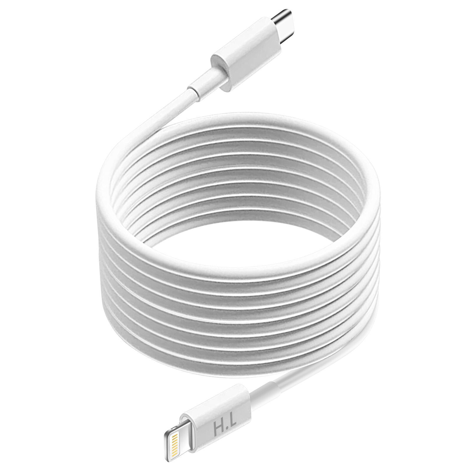 Câble Lightning vers USB-C 20W pour iPhone / iPad Compatible Recharge Rapide 2m Blanc