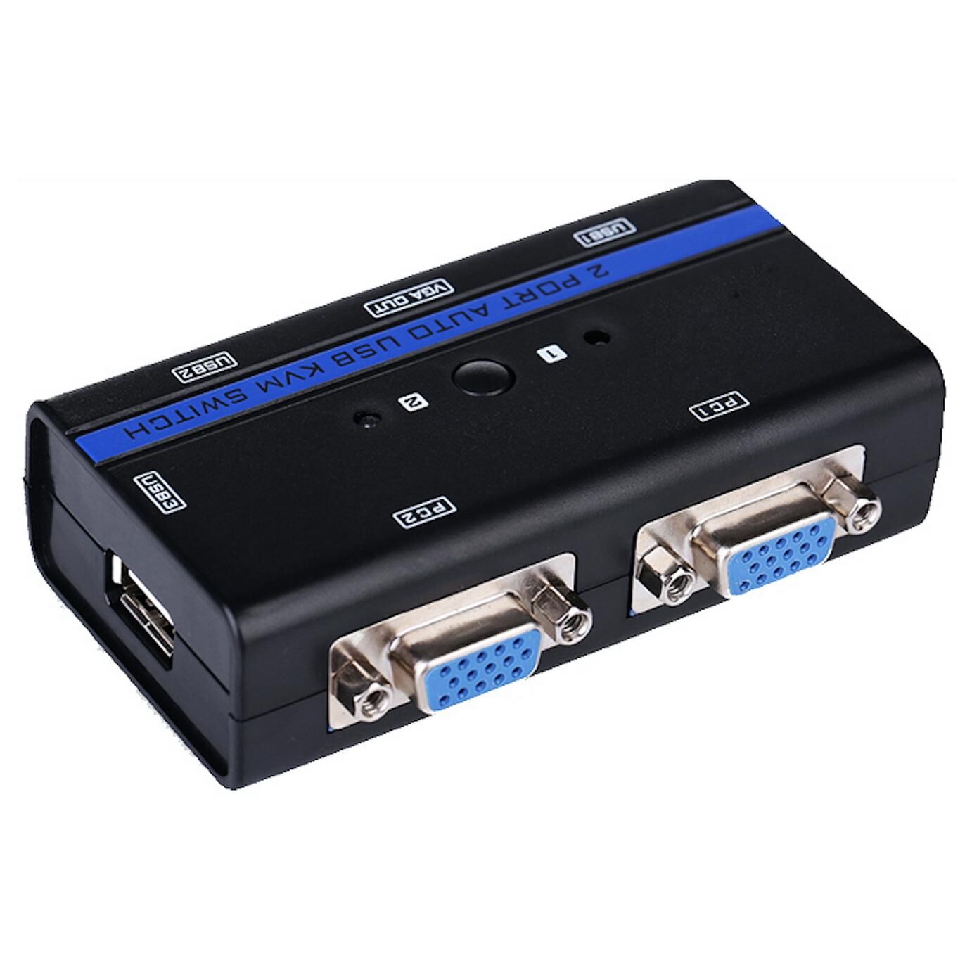 AISENS A111-0064 commutateur écran, clavier et souris Grille de montage Noir