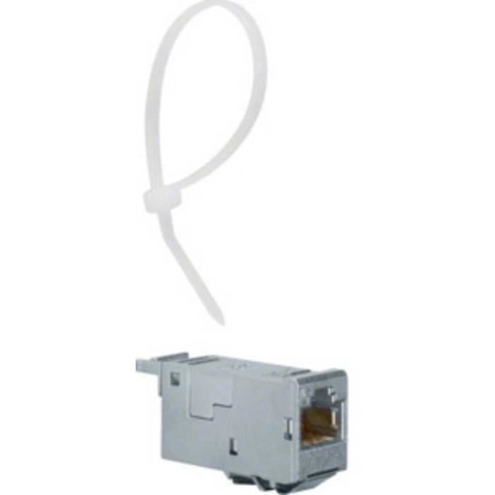 Hager VU603NWH Module RJ45 encastrable E-Dat CAT 6a