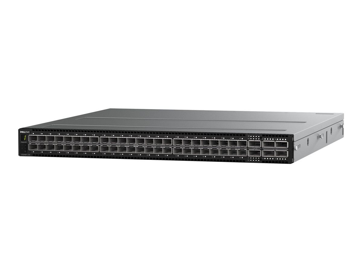 Dell Networking S5248F-ON - Commutateur - C3 - Géré - 48 x 25 Gigabit SFP28 + 4 x 100 Gigabit QSFP28 + 2 x 200 Gigabit QSFP28-DD - flux d'air de l'avant vers l'arrière - Montable sur rack - Dell...
