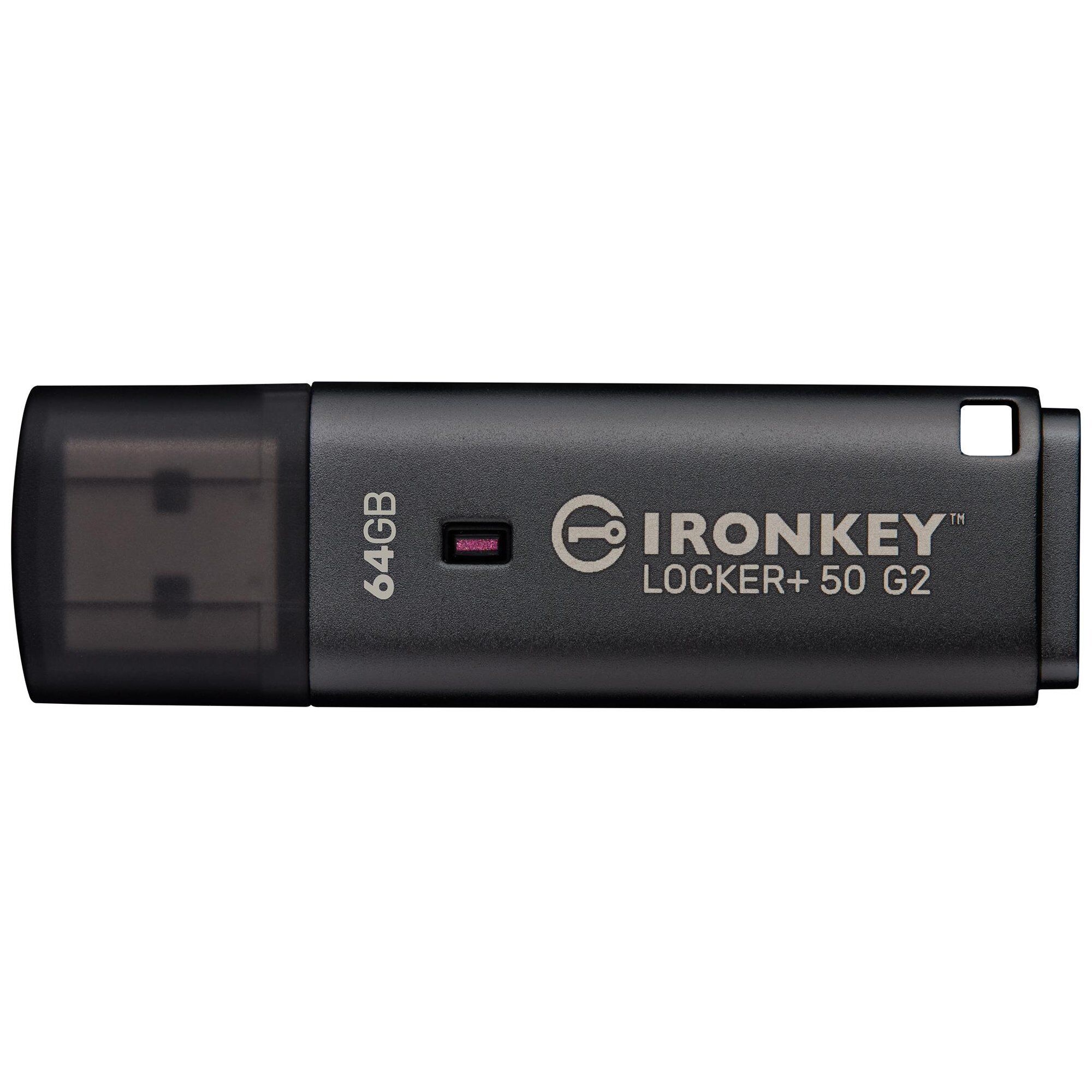 Kingston Technology IronKey 64 Go Locker Plus 50 G2, FIPS 197, AES-256