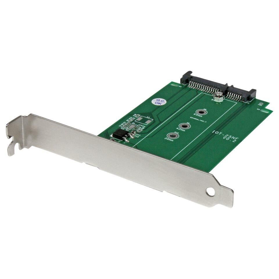 StarTech.com Adaptateur SSD M.2 NGFF vers SATA - Convertisseur de lecteur à état solide vers SATA à montage dans slot d'extension - Contrôleur de stockage (RAID) - M.2 - SATA 6Gb/s - SATA 6Gb/s