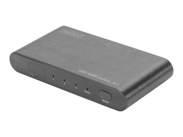 DIGITUS 4K HDMI switch DS-45316 - Commutateur vidéo/audio - 3 x HDMI - de bureau