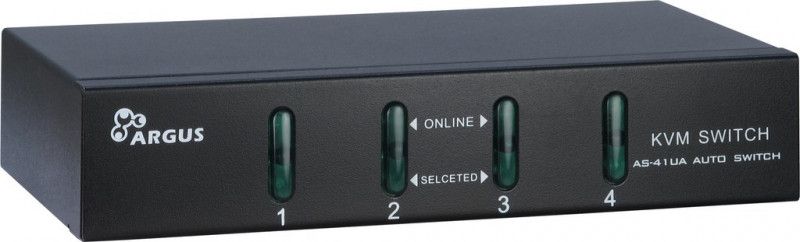 Inter-tech Kvm-as-41ua Commutateur écran, Clavier Et Souris Noir