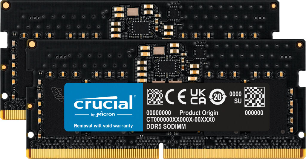 Crucial CT2K8G56C46S5 module de mémoire 16 Go 2 x 8 Go DDR5 262-pin SO-DIMM