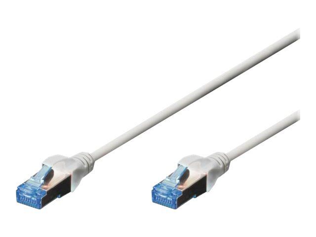 DIGITUS Professional - Cordon de raccordement - RJ-45 (M) pour RJ-45 (M) - paire torsadée écrantée (F/UTP) - CAT 5e - démarré, sans crochet - gris, RAL 7044