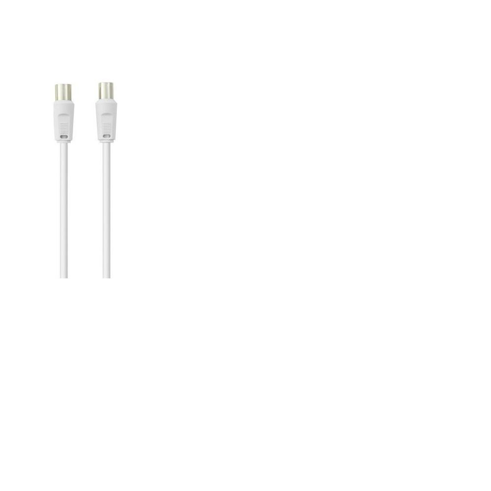 Belkin - Câble d'antenne - connecteur IEC mâle pour connecteur IEC femelle - 5 m - coaxial - blanc