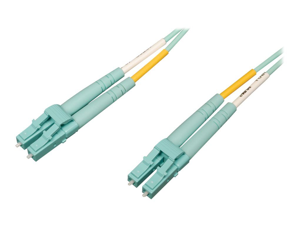 Eaton Tripp Lite Series 10Gb/40Gb/100Gb Duplex Multimode 50/125 OM4 LSZH Fiber Patch Cable (LC/LC), Aqua, 1M (3.3 ft.) - Cordon de raccordement - LC multi-mode (M) pour LC multi-mode (M) - 1 m -...