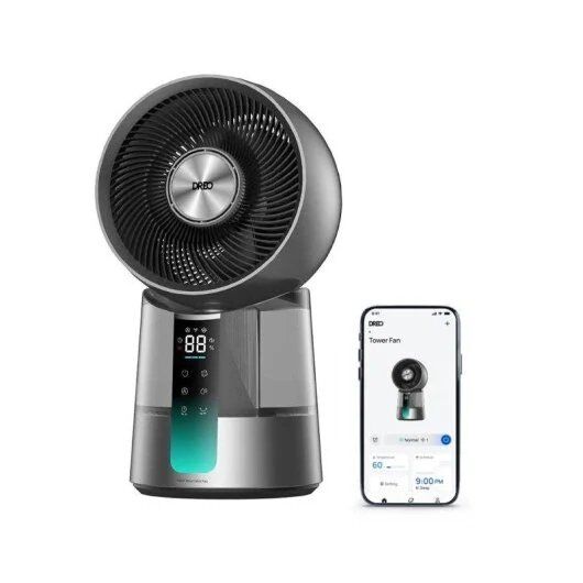 Ventilador de mesa Dreo Gris ultrasónico 7 0 m/s 25 dB inteligente