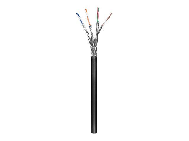goobay - Câble en vrac - 100 m - SFTP, PiMF - CAT 6 - bloqué - noir