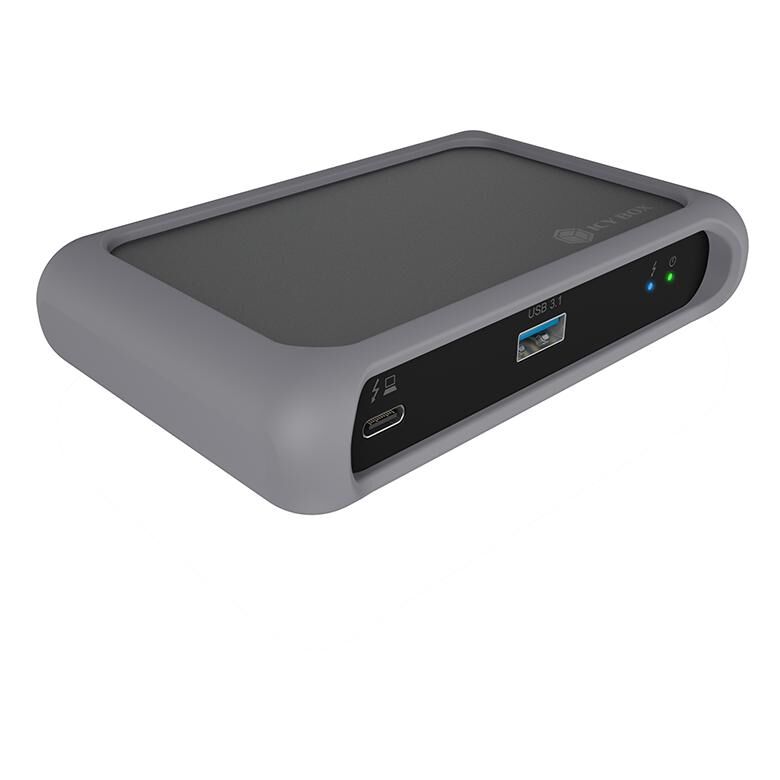ICY BOX IB-HUB801-TB4 Thunderbolt 4 40000 Mbit/s Anthracite et Noir