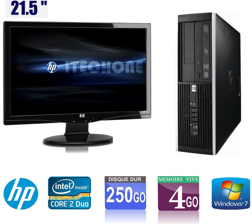 HP 6000 Pro Intel Core 2 Duo E8400 - 3.16 Ghz - Ram 4 Go - DD 250 Go