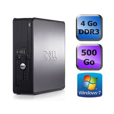 Dell Optiplex 380 SFF - Intel Celeron E3300 / 2.50 GHz - RAM 4 Go - HDD 500 Go - DVD - GigaBit Ethernet - Windows 7 Professionnel