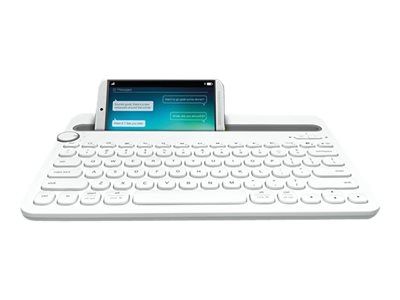Logitech Multi-Device K480 - Clavier - sans fil - Bluetooth - Allemand - blanc