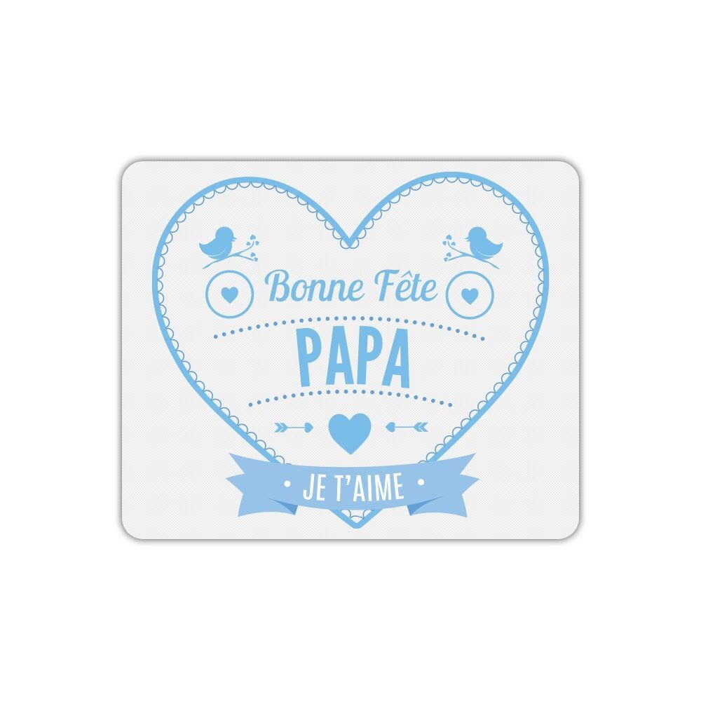 Tapis de souris bonne fête papa coeur bleu