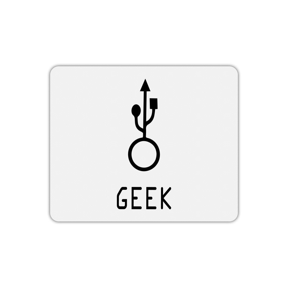 Tapis de souris rectangle imprimé geek usb