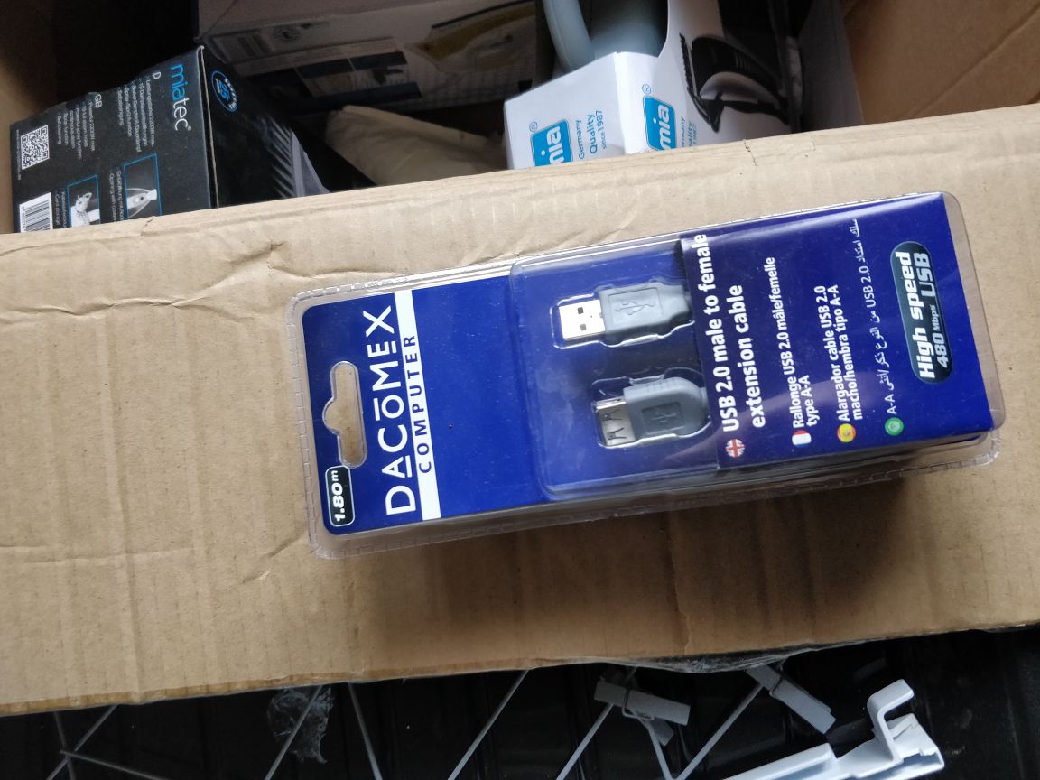DACOMEX - Rallonge de câble USB - USB (M) pour USB (F) - USB 2.0 - 1.8 m