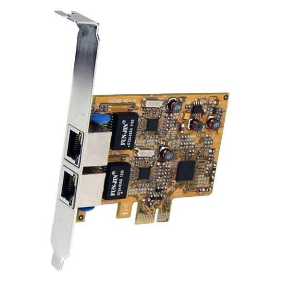 Startech Carte Réseau PCI Express Gigabit Ethernet 2 ports - Adaptateur PCIe Gigabit - Adaptateur réseau - PCIe 2.0 profil bas - Gigabit Ethernet x 2