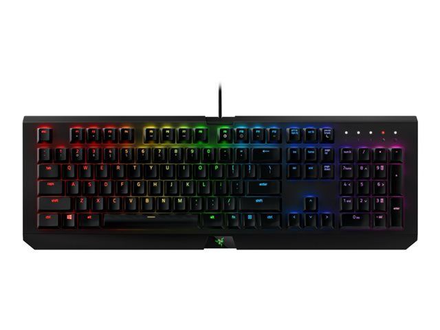 Razer BlackWidow X Chroma - Clavier - rétro-éclairé - USB - Français - commutateur : Razer Green - noir