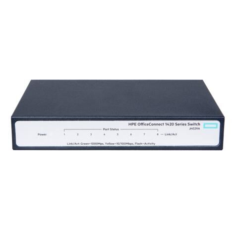 HPE OfficeConnect 1420 8G - Commutateur - non géré - 8 x 10/100/1000 - de bureau