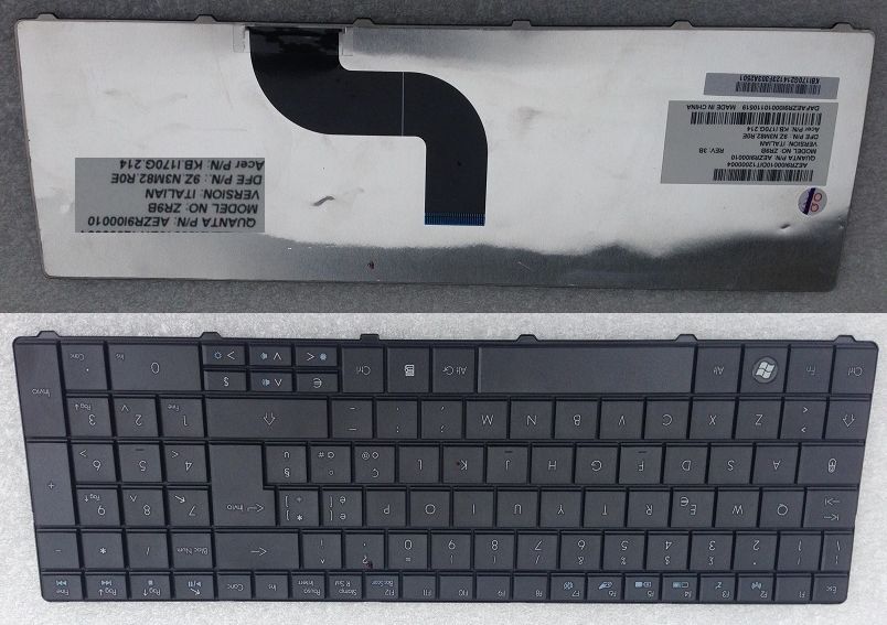 Clavier Keyboard QWERTY ITALIEN Gateway, NS51I, NS51IG KB.I170G.214 ZR9B 9Z.N3M82.R0E