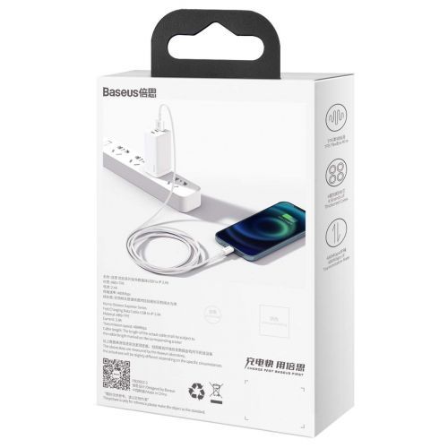 Baseus Lightning Superior Series Cable, Fast Charging, Data 2.4a, 1.5