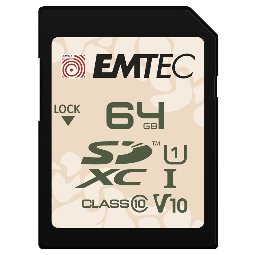 Emtec SD UHS-I V30/V10 OUTDOOR 64 Go SDHC Classe 10