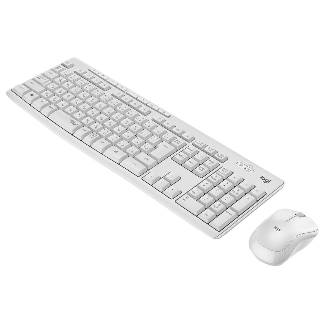 Logitech MK295 Silent - Ensemble clavier et souris - sans fil - 2.4 GHz - Espagnol - blanc cassé