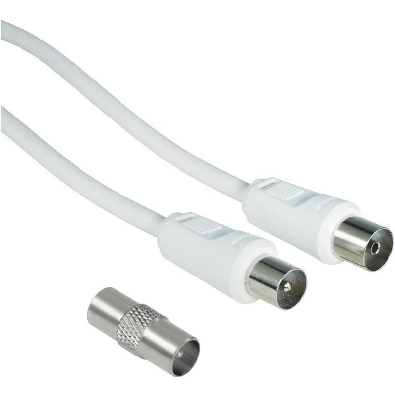 Hama 00205296 Câble Coaxial 3 M Blanc