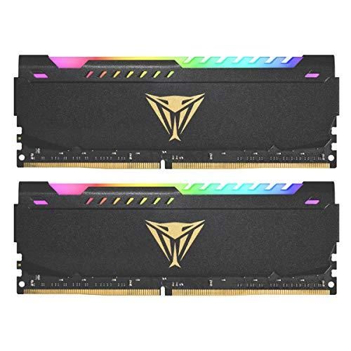 Patriot Memory Mémoire RAM Memory Viper Elite DDR4 3600 16GB (2x8Go) C16 Kit de Mémoire Haute Performance Eclairage LED RGB Noir