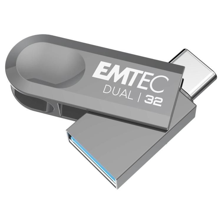 EMTEC Dual D280 - Clé USB - 32 Go - USB 3.2 Gen 1 / USB-C