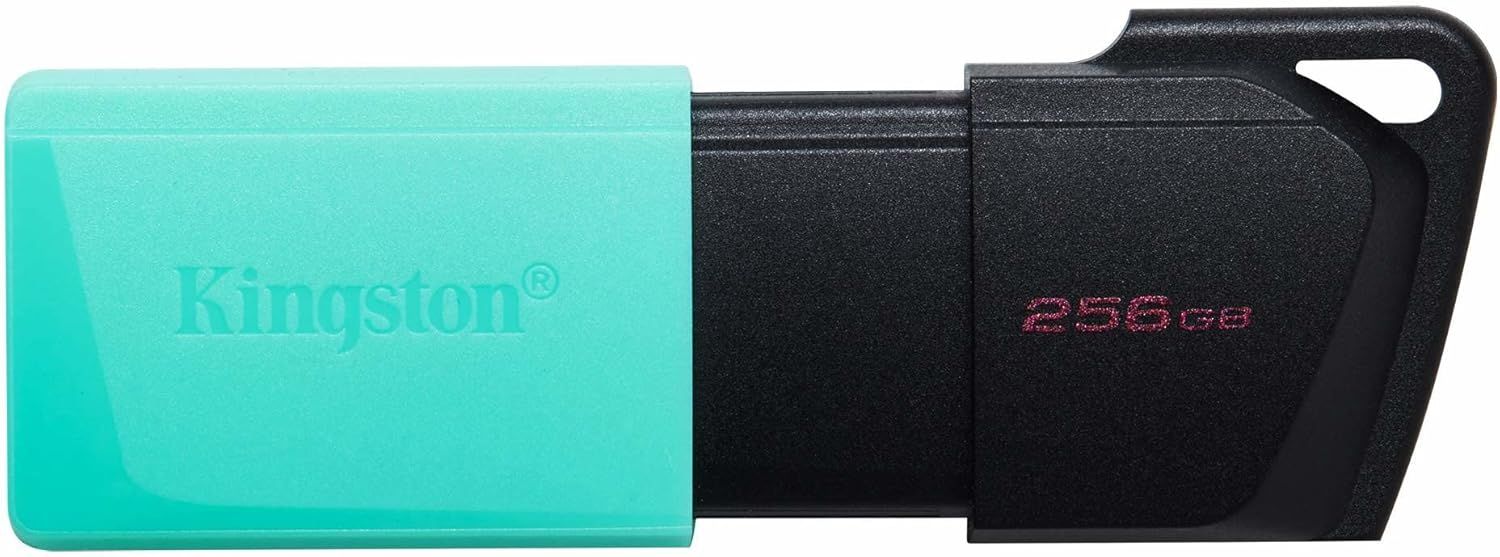 Kingston Datatraveler Exodia M Clé Usb 3.2 Gen 1 Dtxm/256Gb- Avec Capuchon Mobile (Noir + Turquo )[Q101]