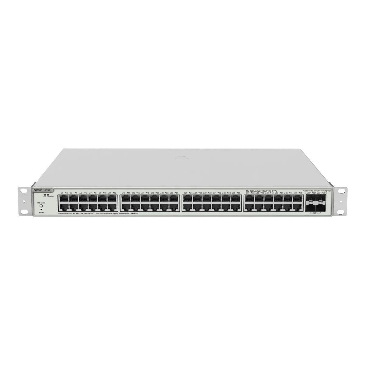 Switch Reyee PoE géré sur le Cloud Layer 2+ 48× Gigabit 4× SFP+10G Uplink